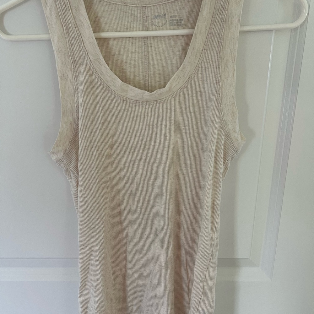 Aerie Ribbed Cream Tank Top